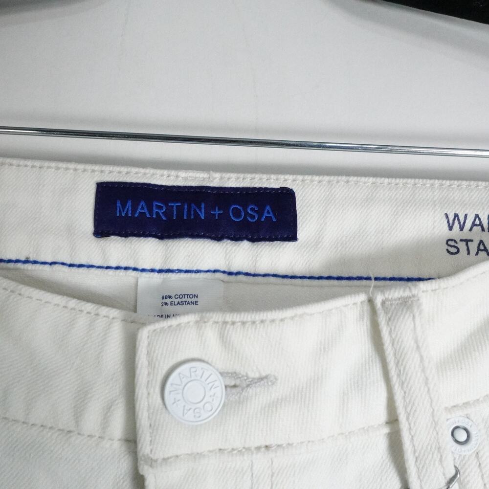 New Martin + Osa Slim Skinny Jeans Size 29 Salt Wash White Denim Stretch 29x31 - Picture 5 of 13